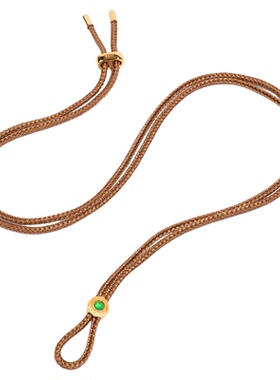 VISING珠宝咖色高货绳百搭链项链颈饰精致轻奢提升气质S925银