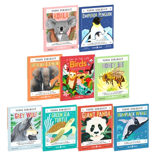 Young Zoologist 小动物家系列科普绘本9册合集 考拉Koala 灰狼Wolf 帝企鹅 飞鸟 大象 海龟 蜜蜂 熊猫 座头鲸 英文原版 大音