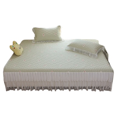 高级纯棉榻榻米的专用床盖绿色小清新防滑四季通用大尺寸炕盖床单