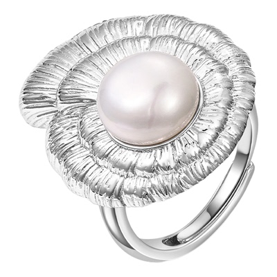 MGS/曼古银听海II戒指 度假风时尚轻奢法式高级感贝壳珍珠手饰