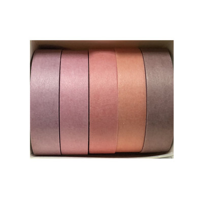 彩色和纸胶带贴纸芯陌复古纯色