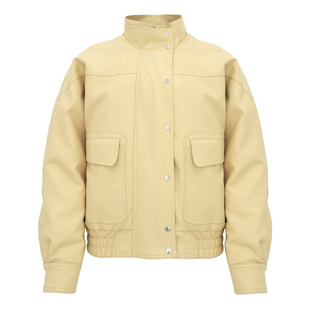 WellD 时装线  摩登时髦70s VTG夹棉环保皮衣夹克外套（返场款）