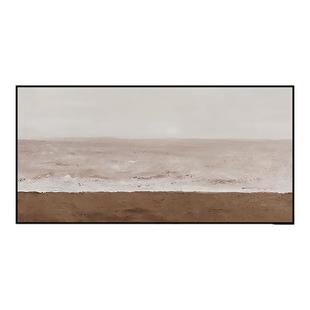 宅寂侘寂风横幅横版装饰画客厅沙发背景墙挂画民宿酒店无框画定制