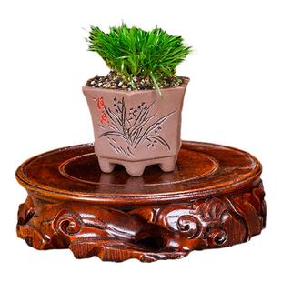 可挖糟根雕实木底座花瓶酒坛鱼缸佛像摆件工艺品石头底座木托架子