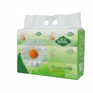 莞众抽纸6包/提纸巾5层家用80抽原生木浆无荧光剂可湿水