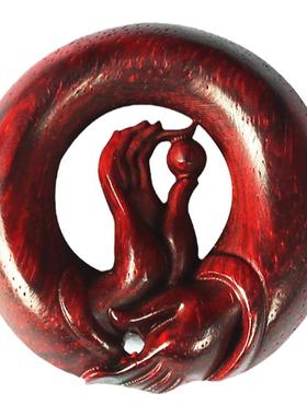 佛手圆形立体雕刻镂空吊坠包邮