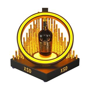 酒吧发光酒座创意深渊双色调节黑桃A香槟洋酒XO展示架KTV酒水酒托