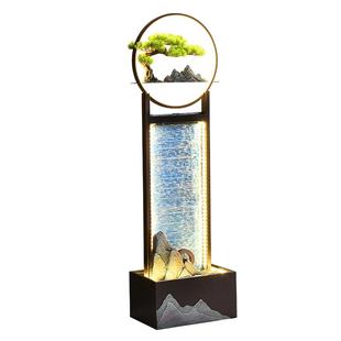 流水摆件循环水客厅电视柜旁边风水轮招财办公室乔迁新居开业礼物