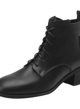 St&Sat/星期六冬季显瘦马丁靴女款靴子春秋短靴女复古爆款时装靴
