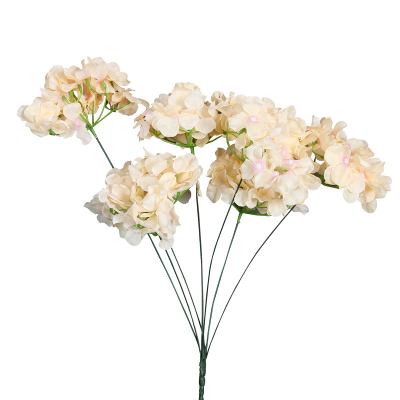 仿真花毛布绣球花7头花束