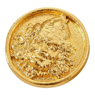 古法沙金黄财神扎基拉姆纽扣子隔珠手串diy手绳手链收尾连接配件