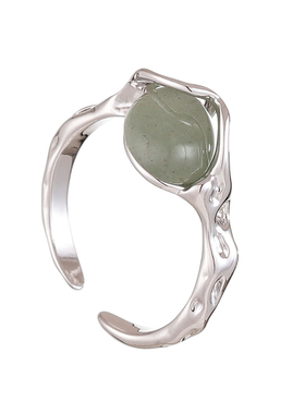 新中式镶嵌复古银色戒指