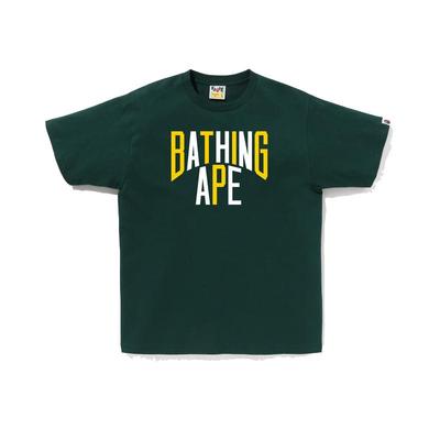 撞色字母印花纯色多色短袖T恤