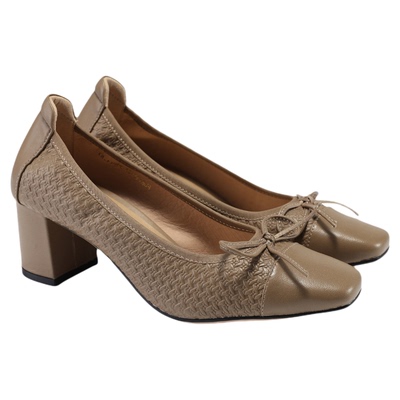 fed粗跟高跟鞋女春季新款女鞋浅口单鞋方头通勤鞋女款S1205-YA118