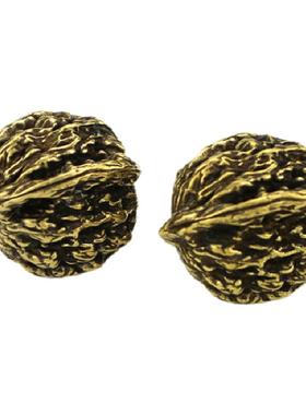 复古做旧纯黄铜实心手把件吉祥物