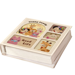 覆膜相册diy自粘式宝宝家庭儿童成长记录5寸6寸7拍立得3照片影集