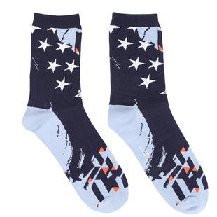 BODYWILD袜子街头潮流个性休闲几何印花星星中筒袜子男士袜子棉质