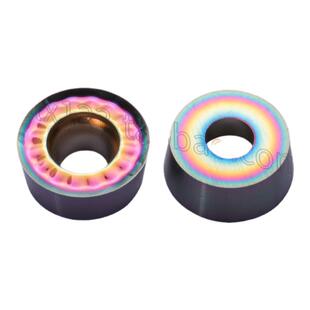 数控七彩铝用圆铣削刀片RCGT0803/1003/10T3/1204-MO铣刀粒r5r6