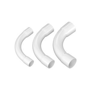 PVC电线管弯头 大弧度弯头 90度大弧度弯接头月亮弯 电工排水配件