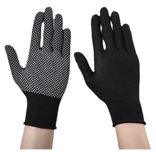 劳保手套尼龙防滑手套司机开车搬运点珠透气薄款工作分指手套男女