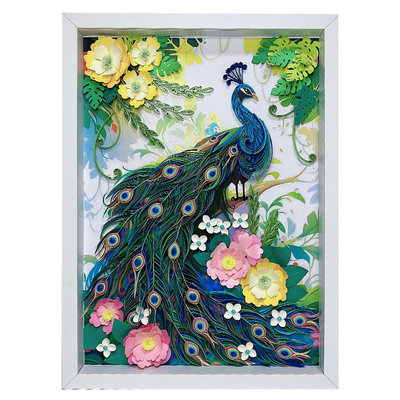 绿孔雀衍纸材料包如意纸艺坊原创