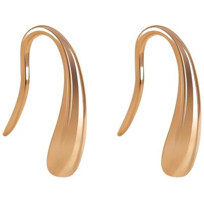 卡伦图999纯银耳环女实心水滴耳钩18K金色耳钉简约百搭养耳洞耳饰