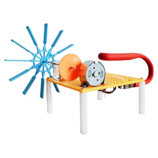 DIY水车手摇发电机水力发电模型科技小制作小发明 能量转换实验