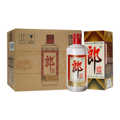 郎酒 郎牌郎酒 普郎 53度酱香型 375mL*6瓶 整箱装 自饮送礼