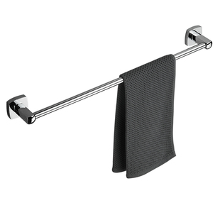 卫生间毛巾杆凉毛巾架全铜浴室挂杆洗手间卫浴挂件免打孔加长单杆