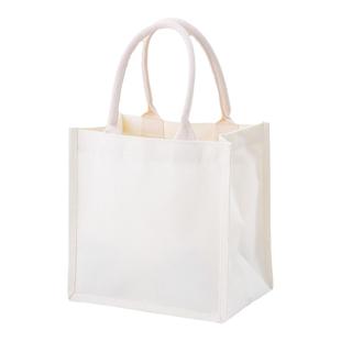 帆布手提袋定制印logo环保袋空白漆染漂漆白色立体托特包diy定做