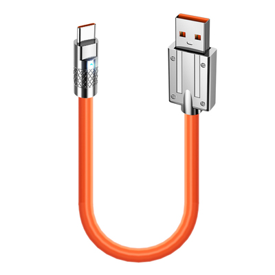 0.25m0.5米短款type-c数据线66W超级快充适用华为荣耀手机充电线6A安卓加粗硅胶便携收纳车载充电宝线
