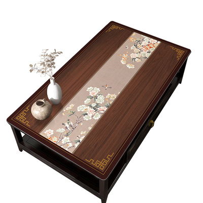 中式茶几桌布防水防油免洗实木