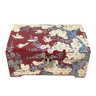 非遗手工贝雕螺钿漆器首饰盒结婚礼物木质高档饰品收纳盒国潮礼盒