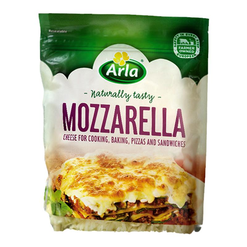 Arla阿尔乐马苏里拉芝士碎拉披萨丝焗饭烘焙家用材料丹麦进口175g