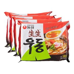 韩国进口农心生生乌冬面253g*4袋清淡鱼冬韩式非油炸汤面宿舍泡