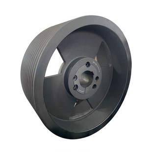 欧标锥套皮带轮SPC十槽电机风机三角皮带盘防腐耐磨平稳加工定制