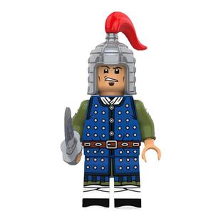 中国古代明军骑士兵团人仔古风宋唐明朝士兵儿童积木拼装益智礼物