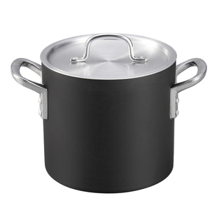 日本进口北陆铝锅老式加厚双耳汤锅家用燃气平底煲汤锅卤肉专用锅