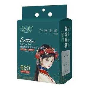 清风国潮洗脸巾悬挂一次性家用棉柔脸巾加大加厚云柔巾壁挂式面巾
