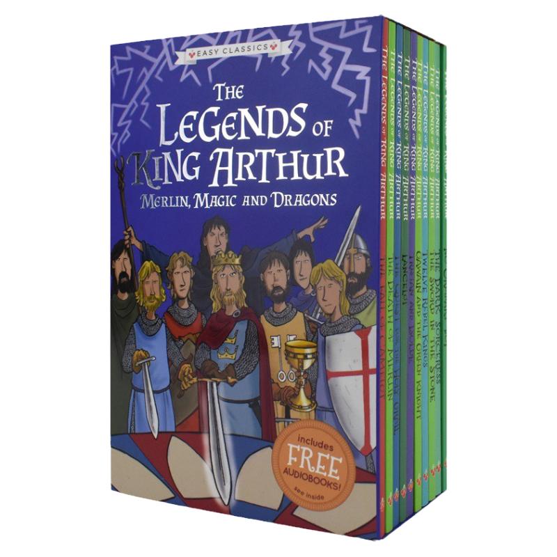 The Legends of King Arthur Merlin Magic and Dragons亚瑟王传说小说英文原版 10册盒装圆桌骑士传奇小学生英语课外阅读读物