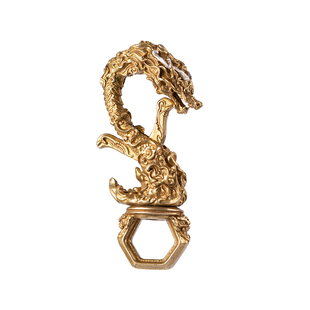 琢匠铜升龙钥匙扣创意个性多功能龙头钥匙圈挂饰国风原创小挂件