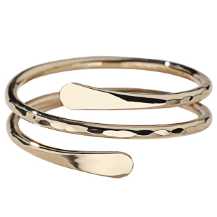 江疏影同款14K包金多层切面开口戒指女 欧美冷淡风高级感食指戒指