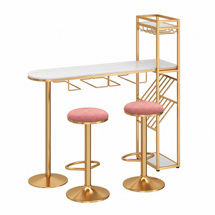 吧台桌家用阳台隔断柜一体简约岩板实木客厅厨房小酒吧台岛台酒柜