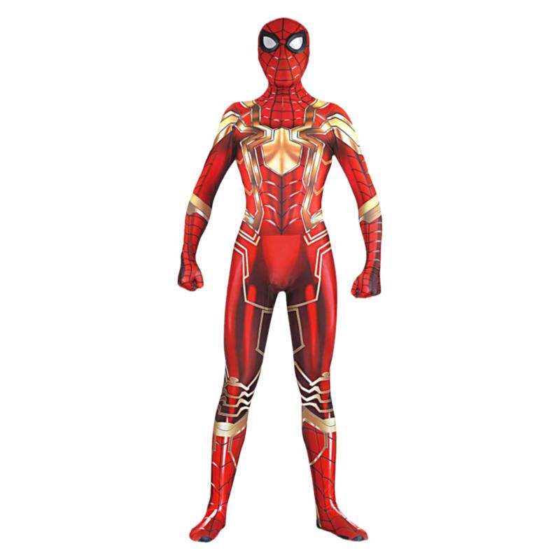 新红钢铁蜘蛛侠连体紧身衣cosplay角色扮演套装复联版3服装zentai