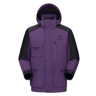 骆驼户外拒水羽绒服冲锋衣女三合一可拆卸两件套防风防水登山服男