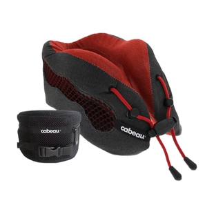 美国Cabeau cool轻薄透气记忆棉U型枕便携旅行枕护脖颈椎飞机枕