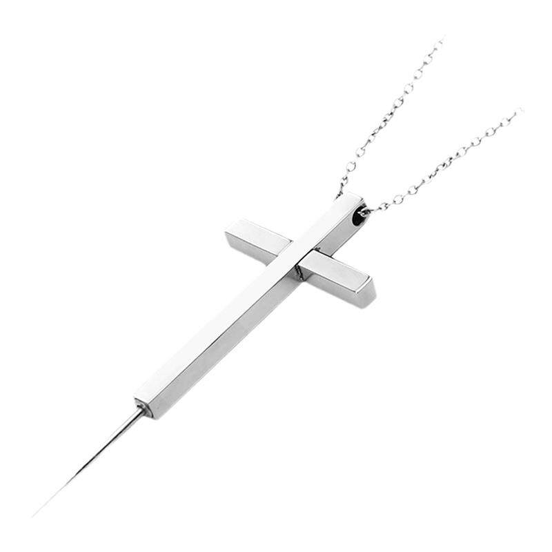 户外十字架项链男自卫武器女子随身求生防狼神器防身品