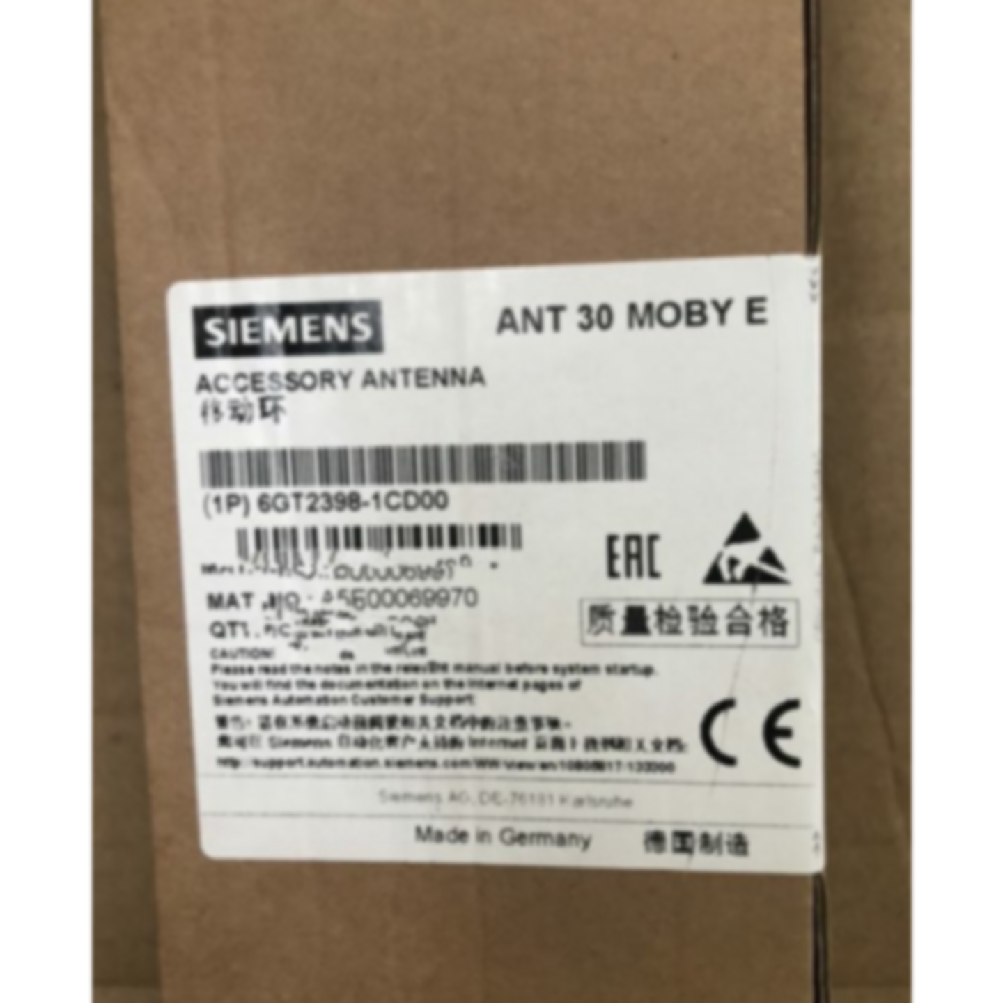 议价6GT2398-1CD00/1CDOO西门子RF300/RF200/MOBY E天线6GT2398-1图片