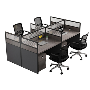 办公桌员工位职员桌双人卡座简约四六人位办公室屏风办公桌椅组合