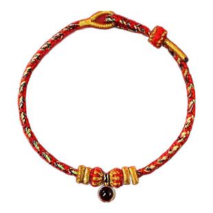 深圳弘法寺八大守护神生肖手绳投影楞严咒六字真言平安本命年红绳